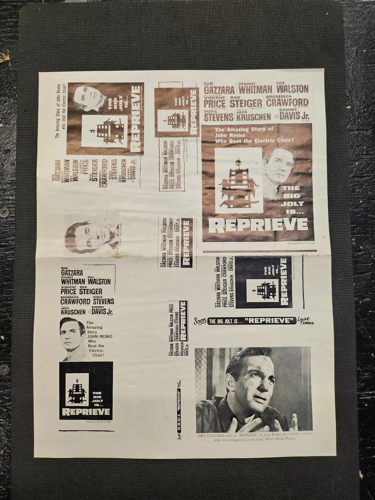 "Reprieve (Convicts 4)" Original Movie Ad Mat Mold And Ad Clip Art Print 1