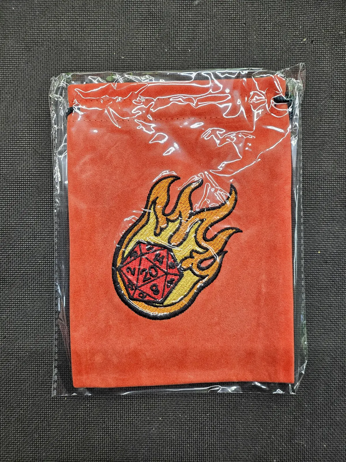 Flaming 20D Rpg Dice Bag 1