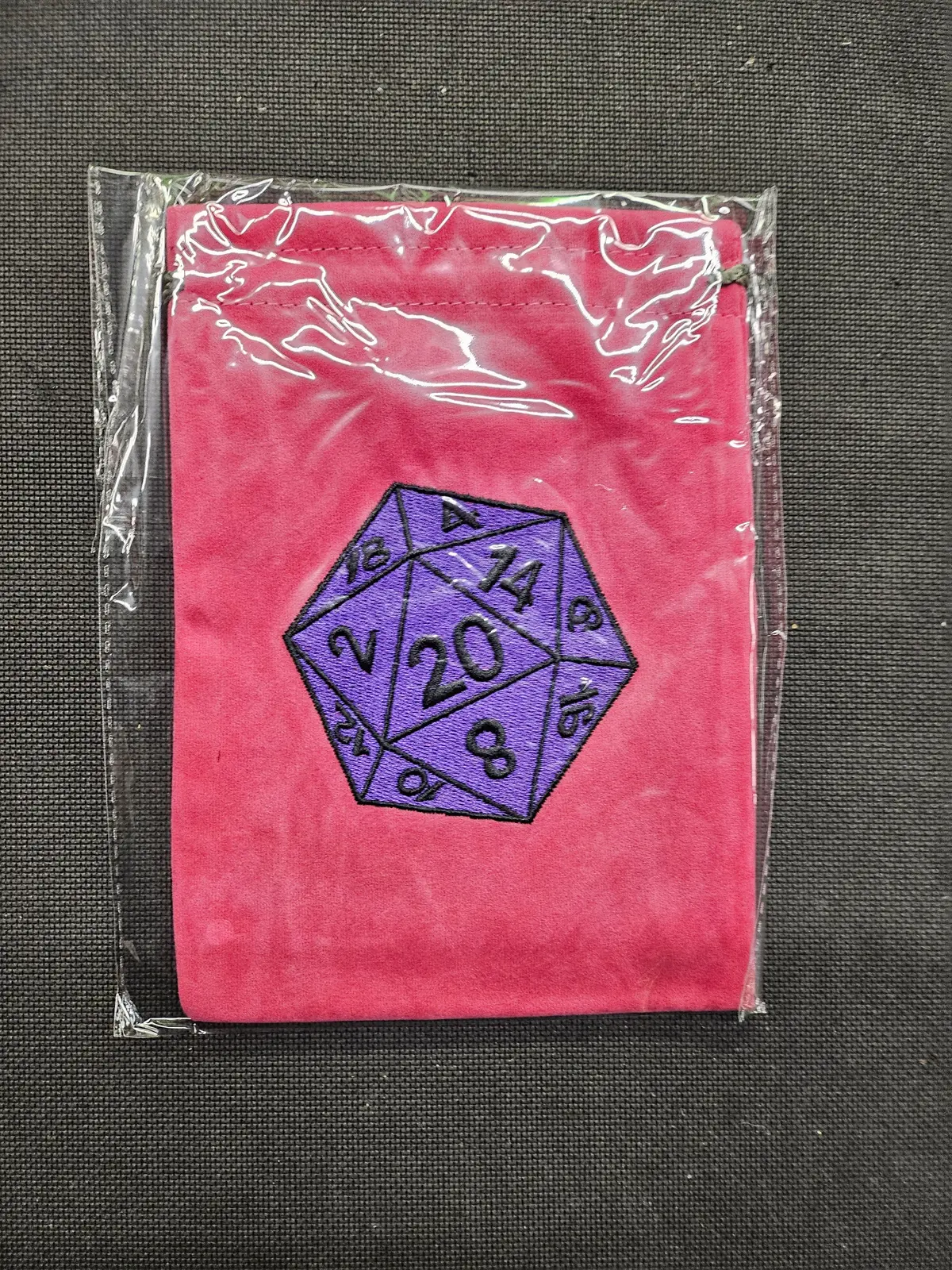 Purple D20 Rpg Dice Bag 1