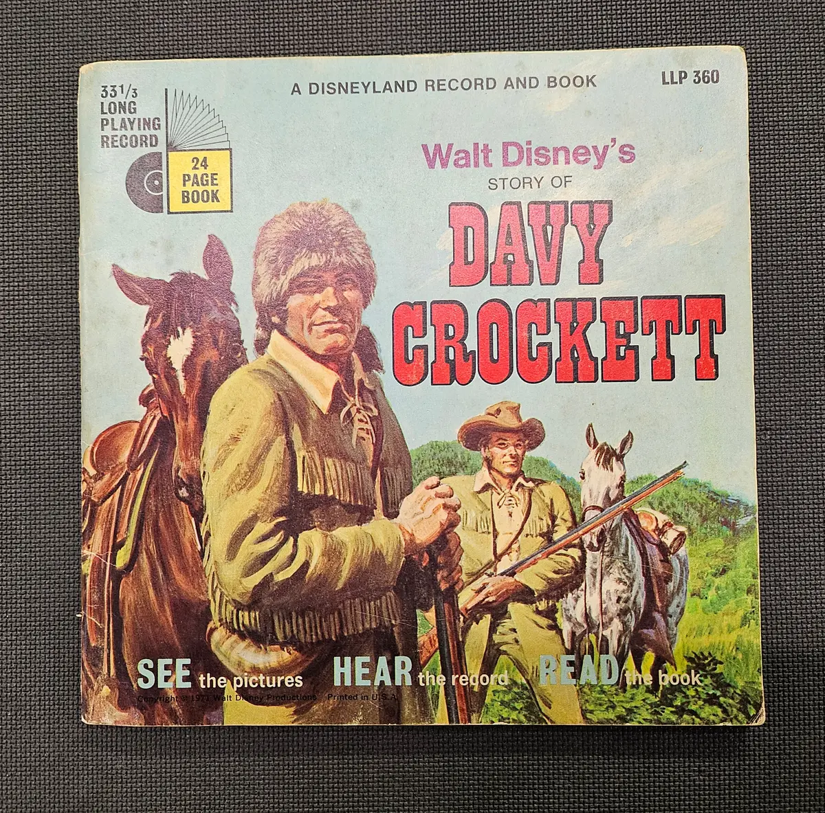 Disneyland Book And Record Davy Crockett 1
