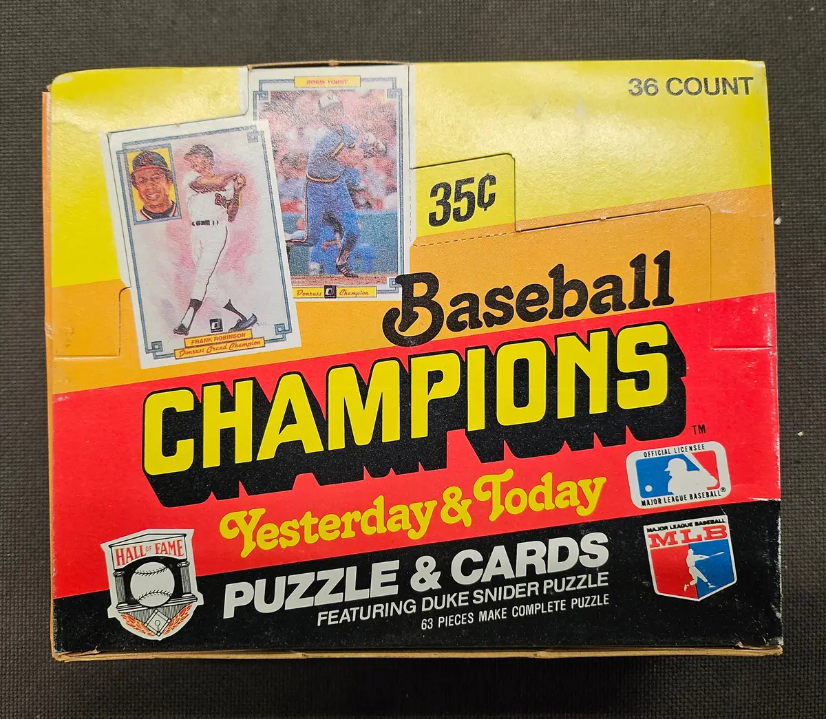 Baseball Champions Yesterday And Today Puzzle And Cards Box 1