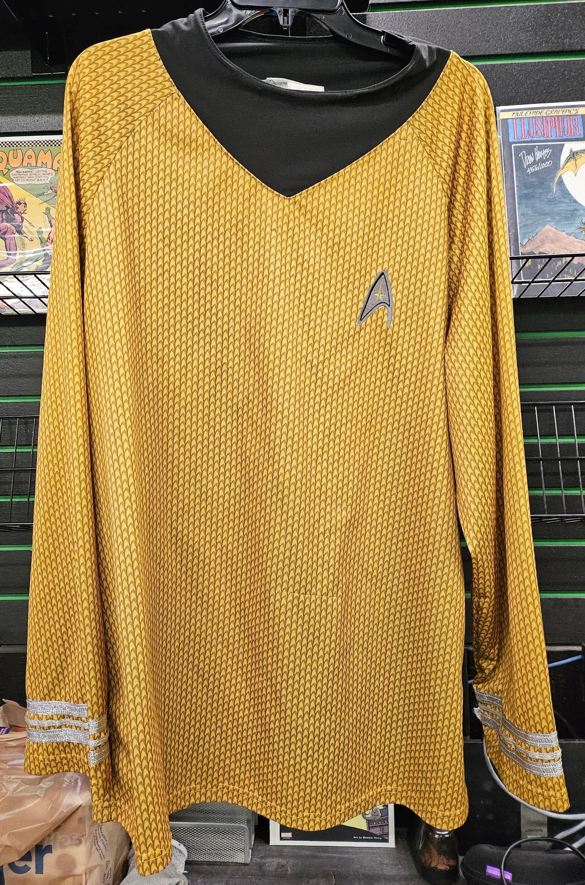 Rubie's Star Trek Shirt Xl Cosplay Captain Kirk Gold Uniform Costume 1