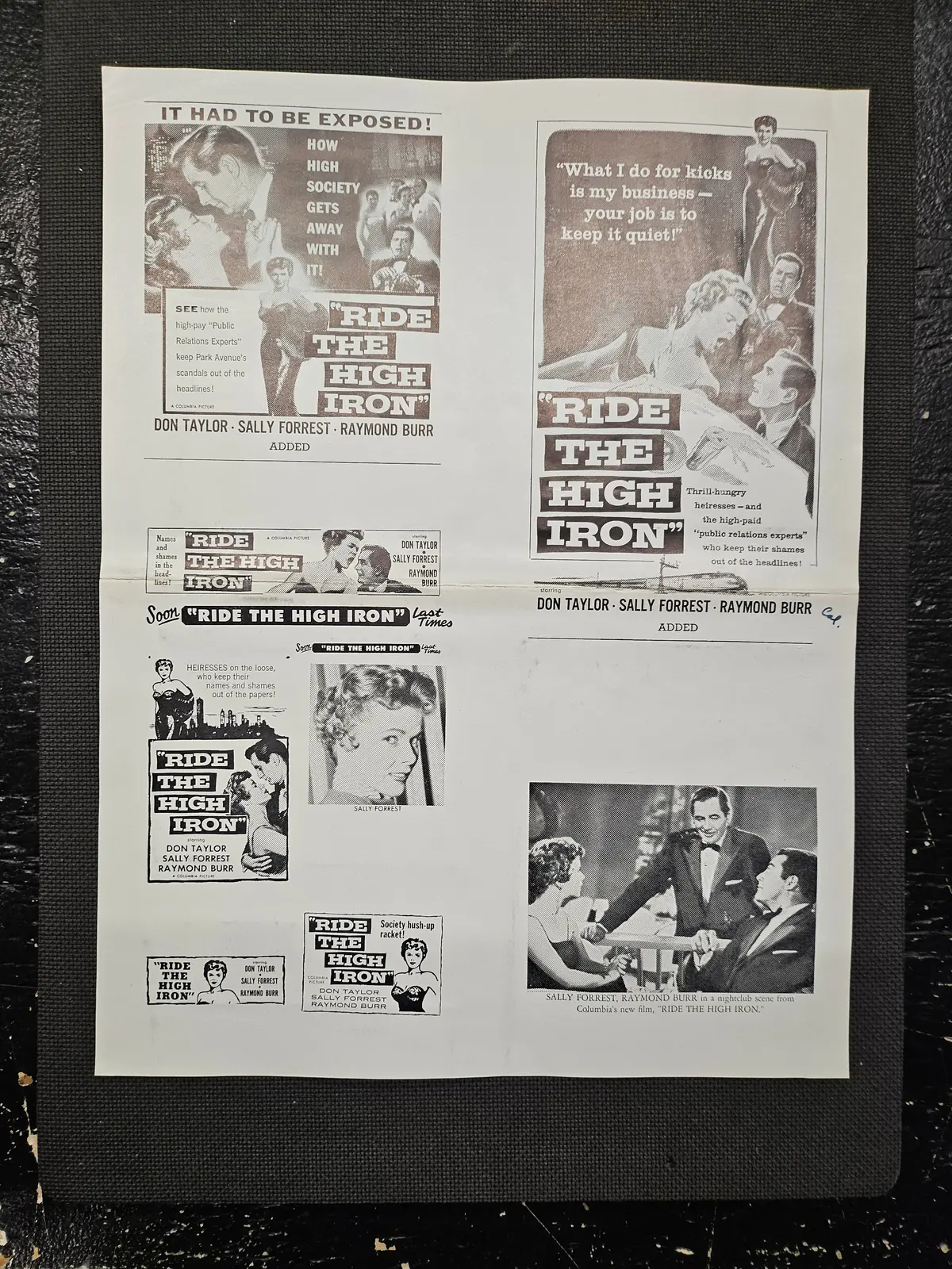 "Ride The High Iron" Original Movie Ad Clip Art Print 1