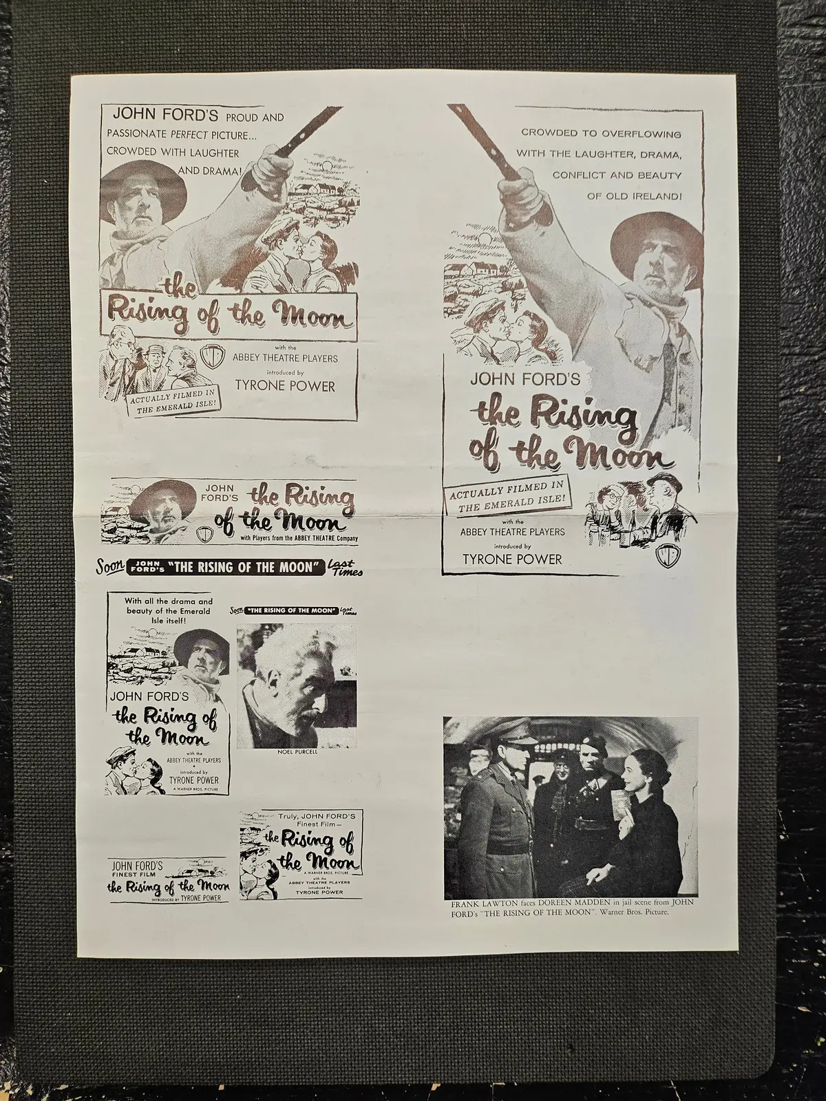 "The Rising Of The Moon" Original Movie Ad Mat Mold And Ad Clip Art Print 1