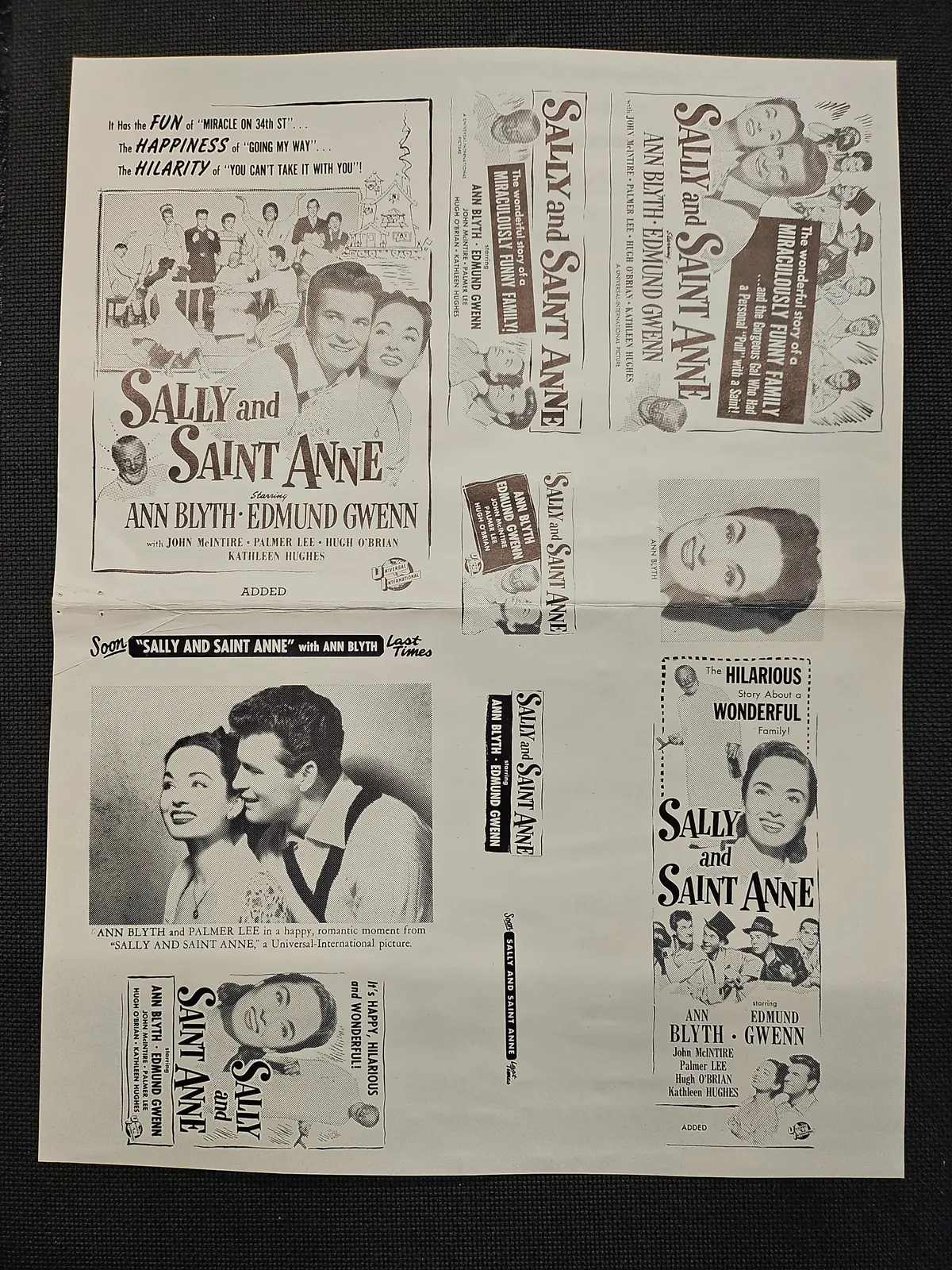 "Sally And Saint Anne" Original Movie Ad Mat Mold And Ad Clip Art Print 1