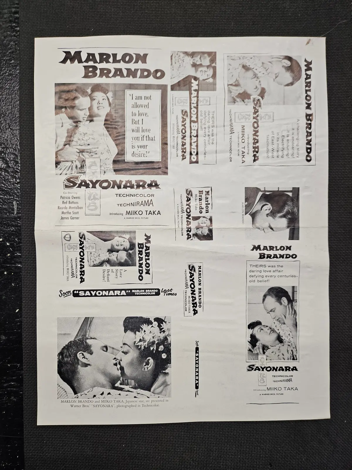 "Sayonara" Original Movie Ad Clip Art Print 1