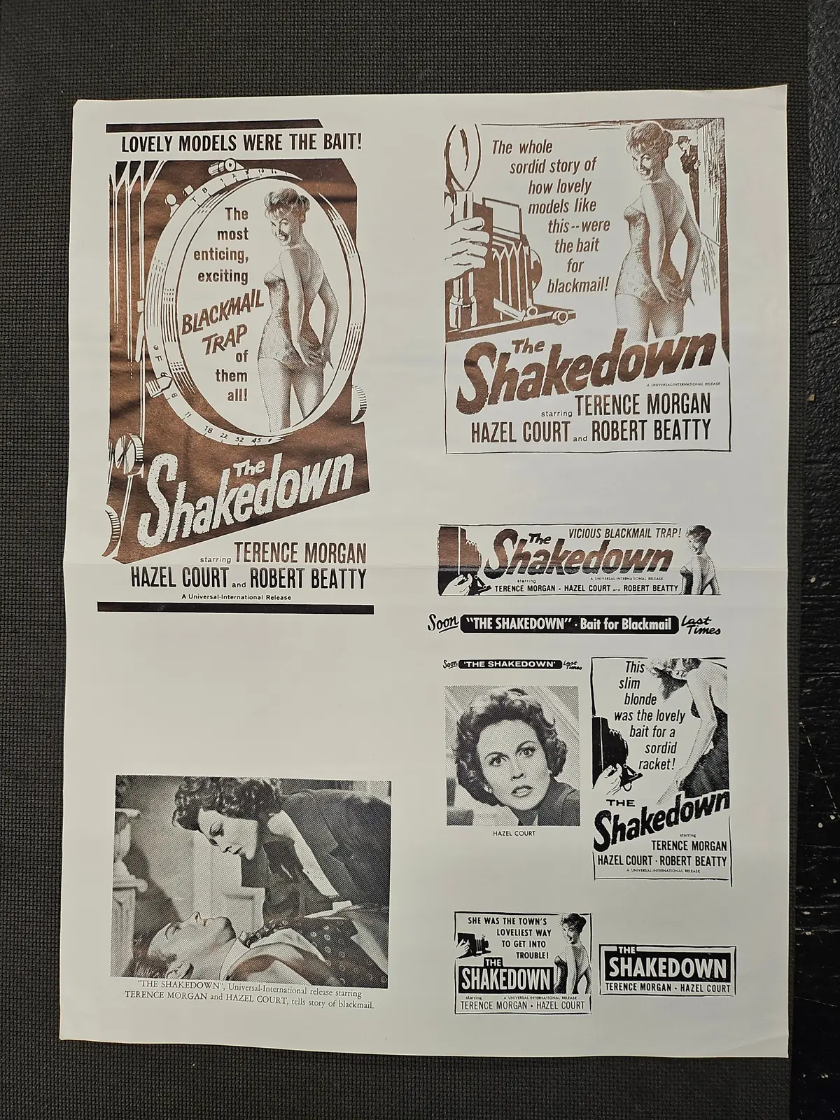 "The Shakedown" Original Movie Ad Mat Mold And Ad Clip Art Print 1