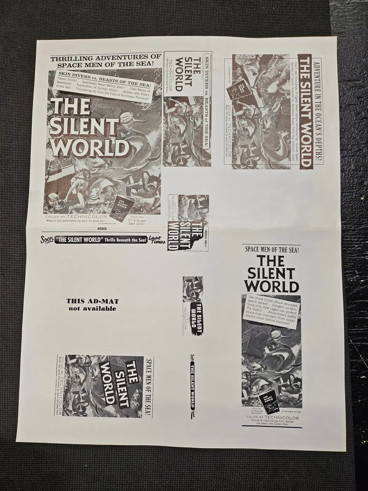 "The Silent World" Original Ad Clip Art Print 1