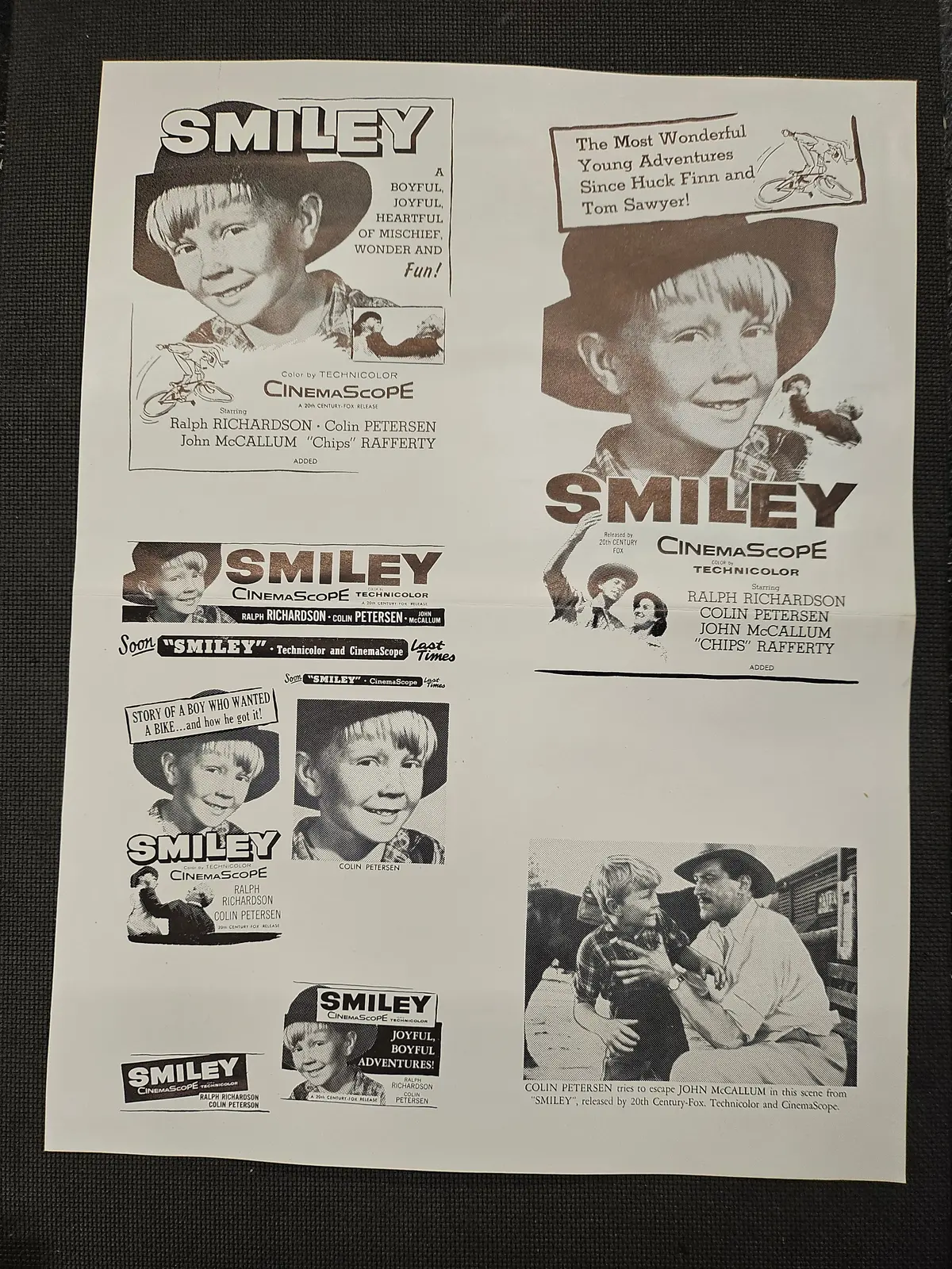 "Smiley" Original Movie Ad Mat Mold And Ad Clip Art Print 1