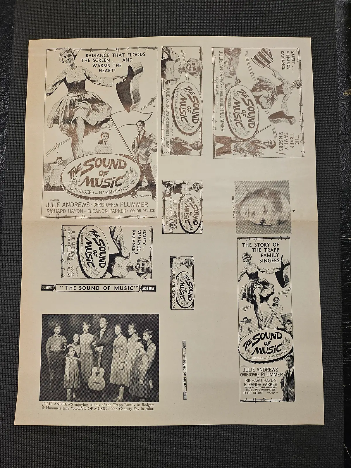 "The Sound Of Music" Original Movie Ad Mat Mold And Ad Clip Art Print 1