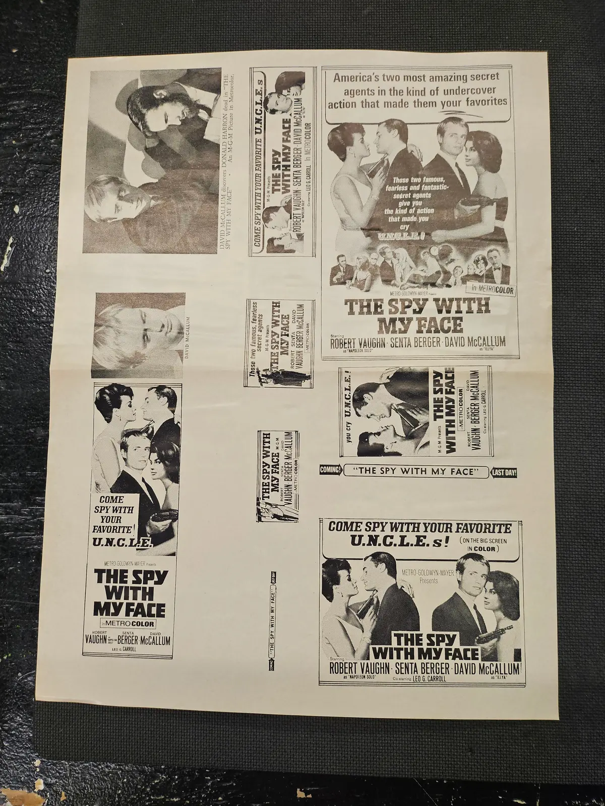"The Spy With My Face" Original Movie Ad Mat Mold And Ad Clip Art Print 1