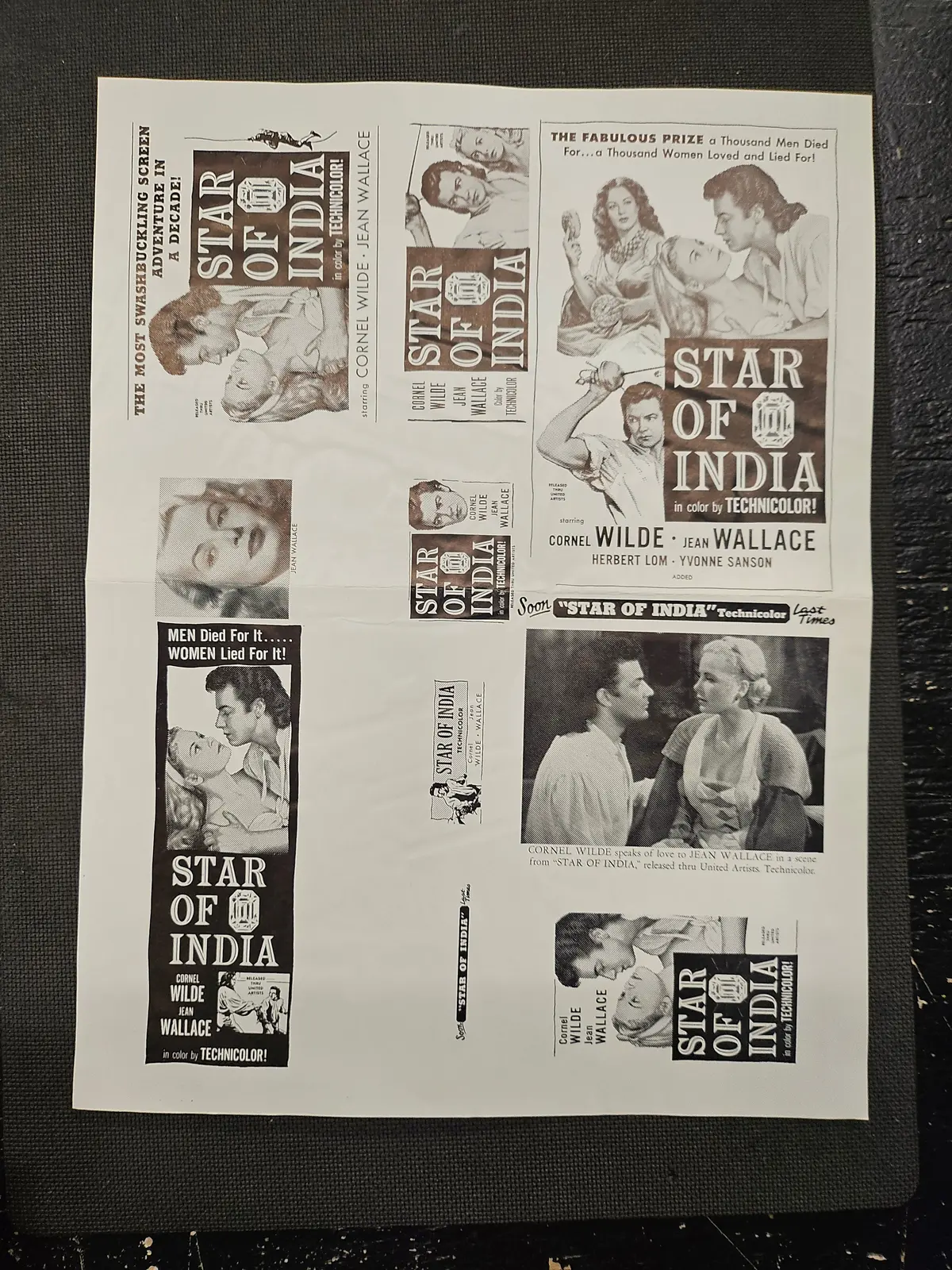 "Star Of India" Original Movie Ad Clip Art Print 1
