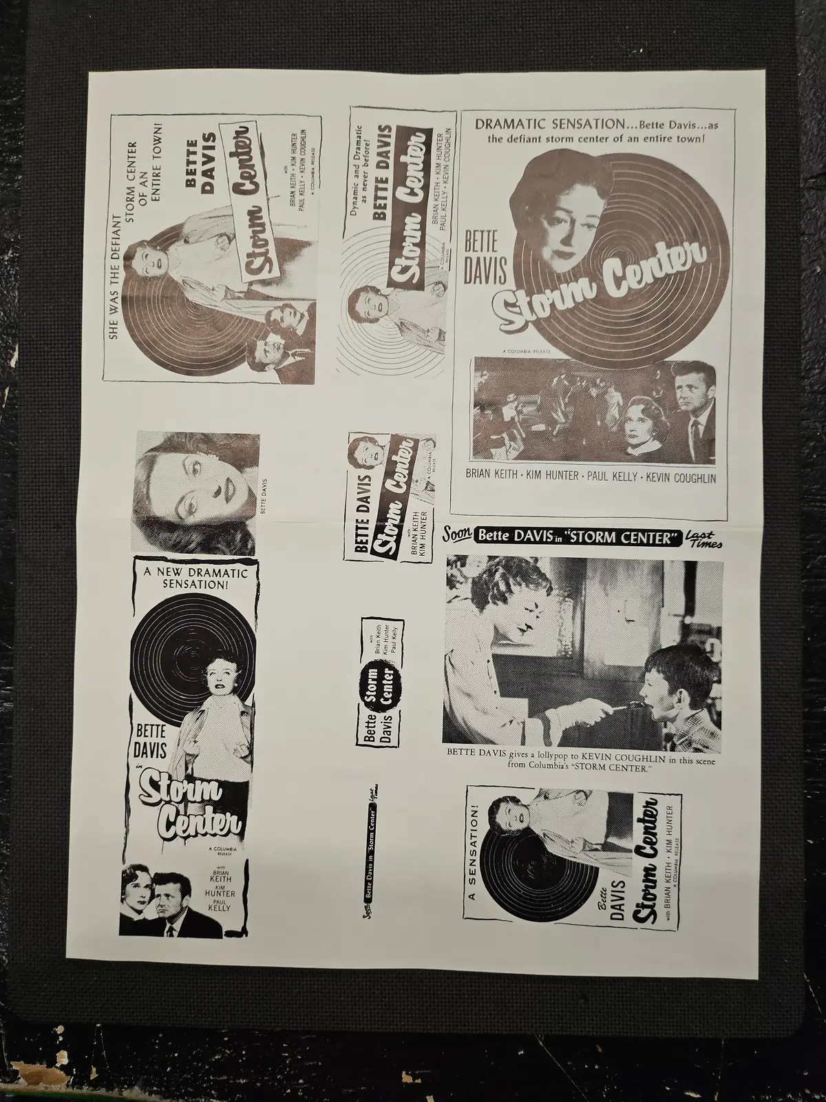 "Storm Center" Original Movie Ad Mat Mold And Ad Clip Art Print 1