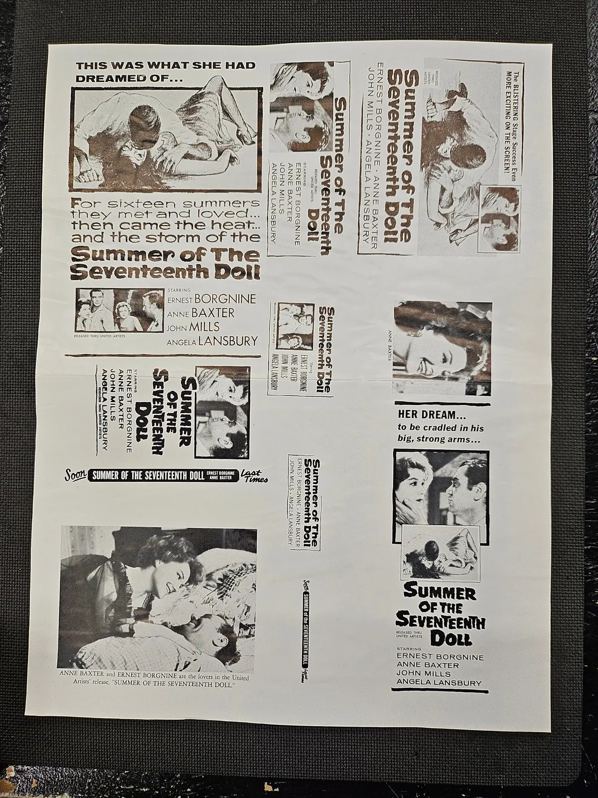 "Summer Of The Seventeenth Doll (Season Of Passion)" Original Movie Ad Clip Art Print 1