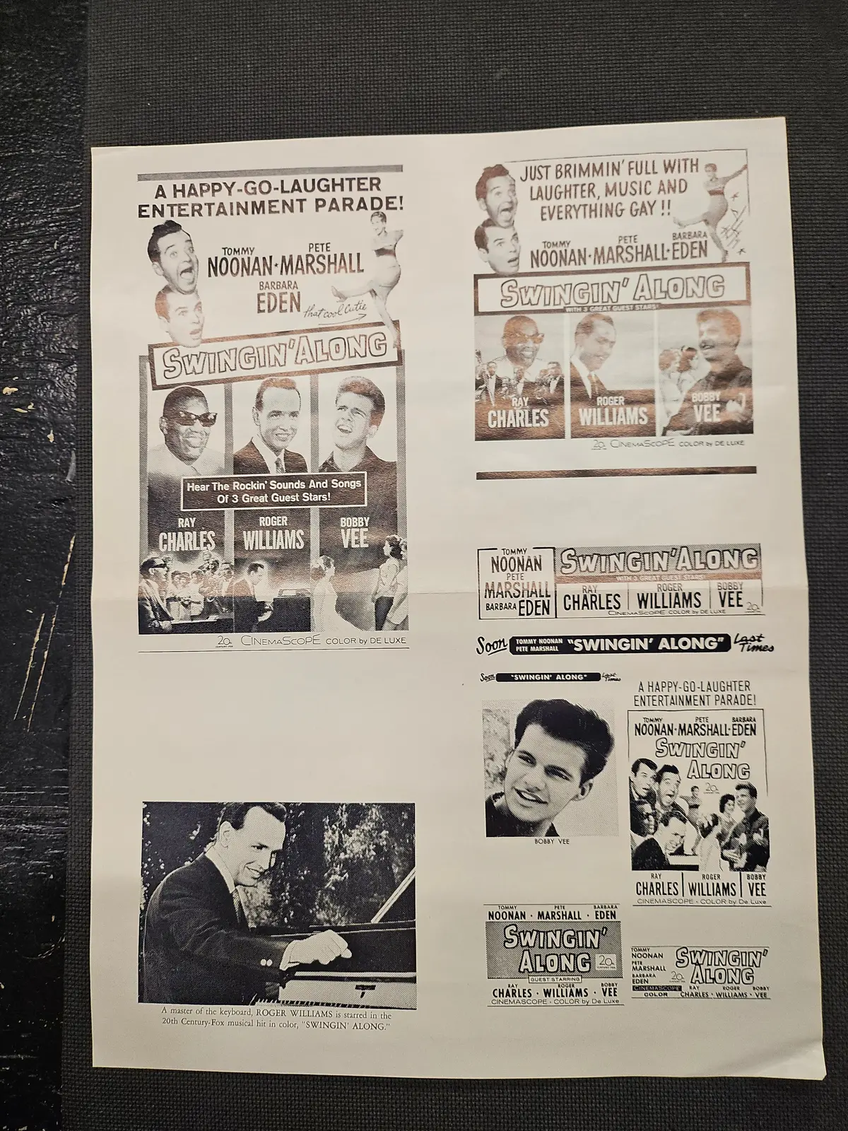 "Swingin' Along" Original Movie Ad Mat Mold And Ad Clip Art Print 1