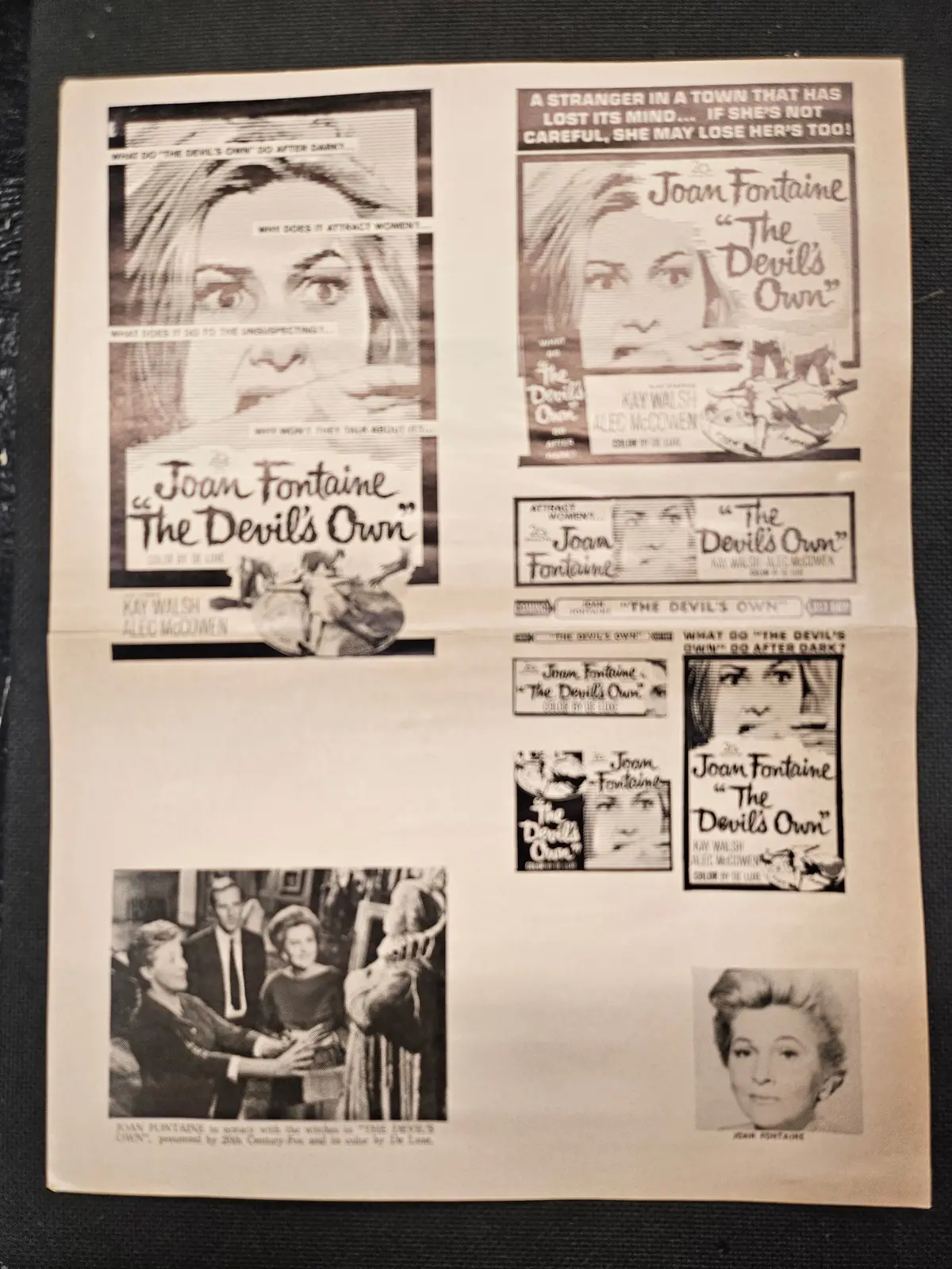 "The Devil's Own (The Witches)" Original Movie Ad Mat Mold And Ad Clip Art Print 1