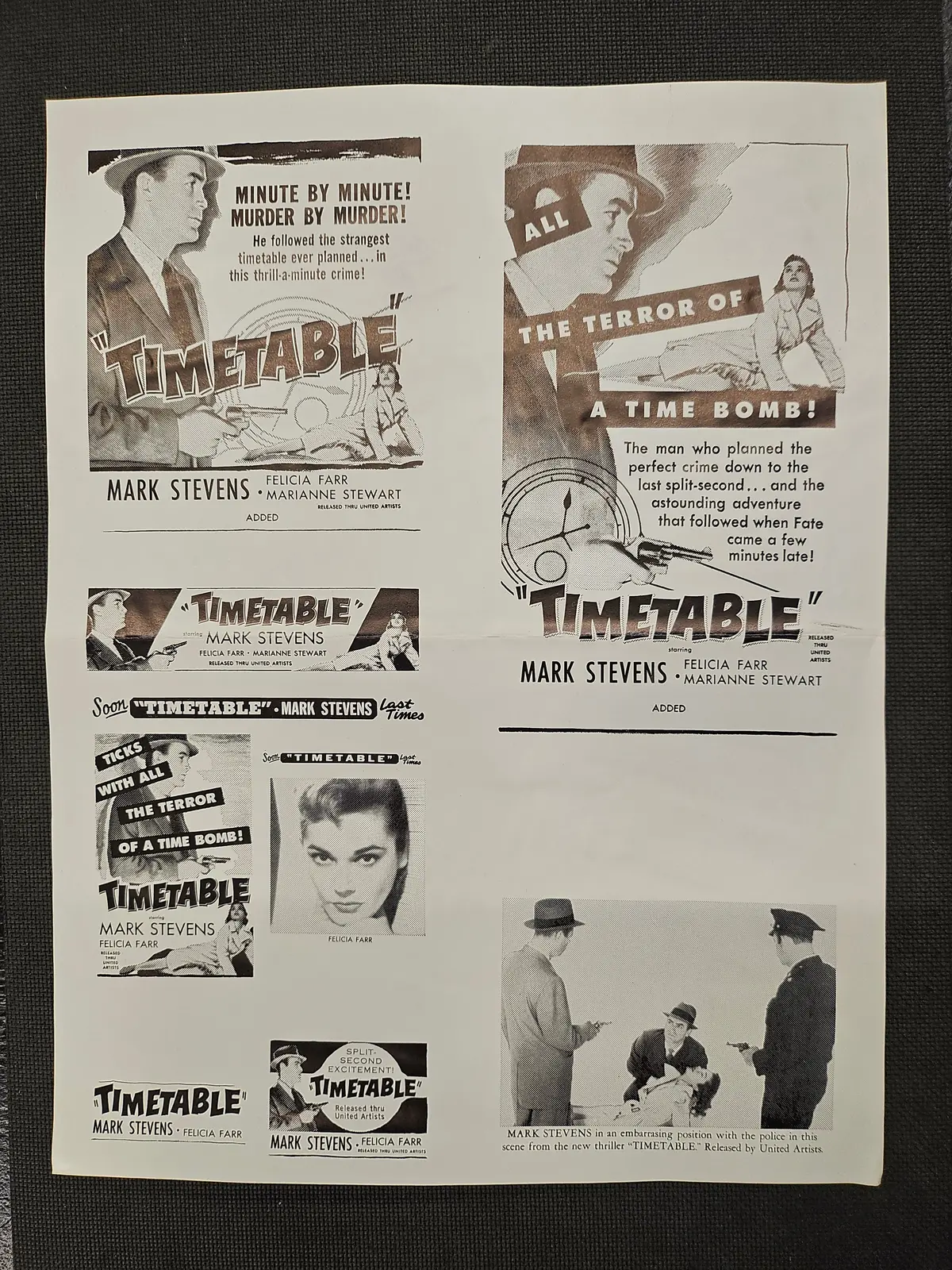 "Time Table" Original Movie Ad Clip Art Print 1