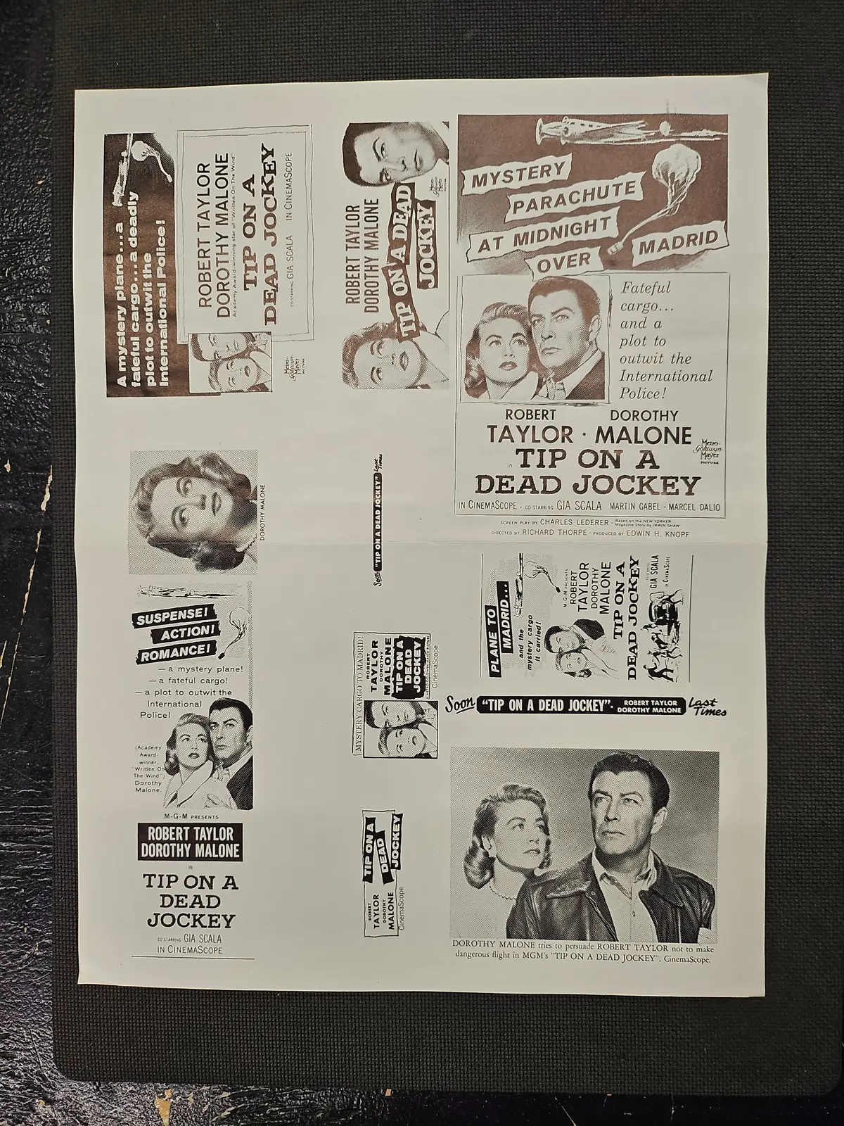 "Tip On A Dead Jockey" Original Movie Ad Mat Mold And Ad Clip Art Print 1