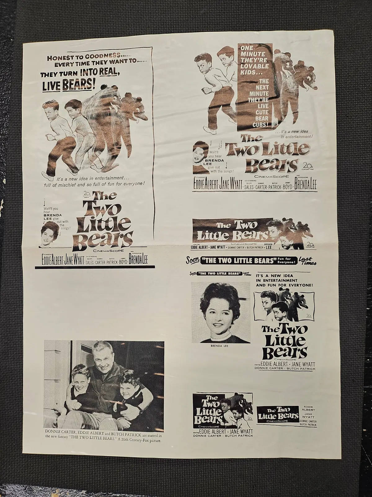 "The Two Little Bears" Original Movie Ad Clip Art Print 1