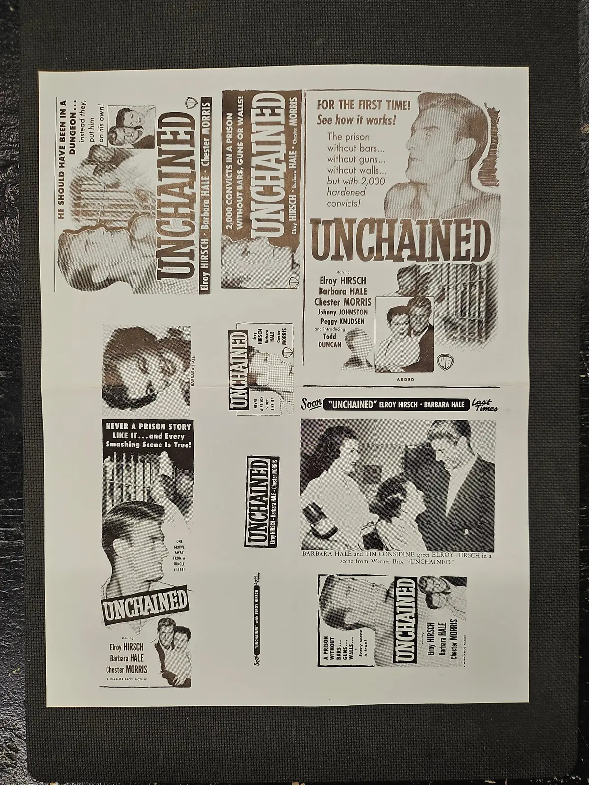 "Unchained" Original Movie Ad Mat Mold And Ad Clip Art Print 1