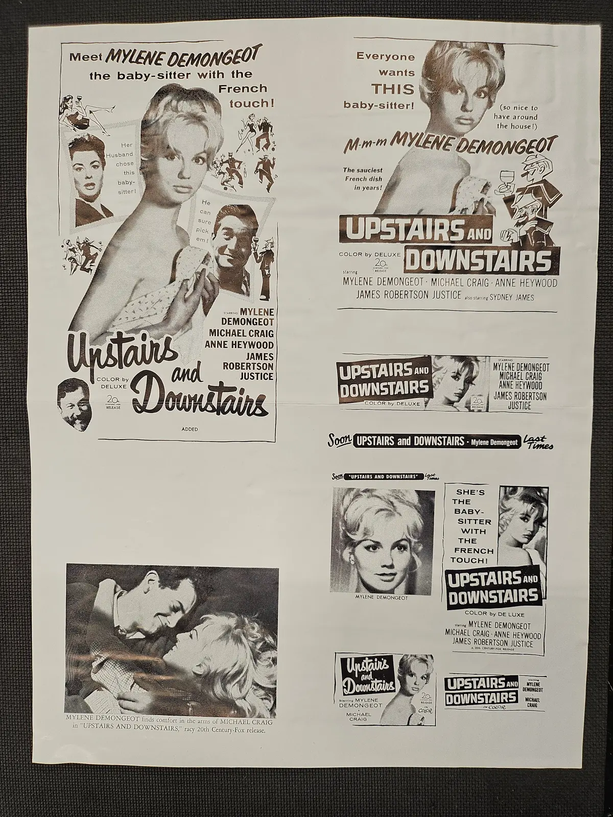 "Upstairs And Downstairs" Original Movie Ad Clip Art Print 1