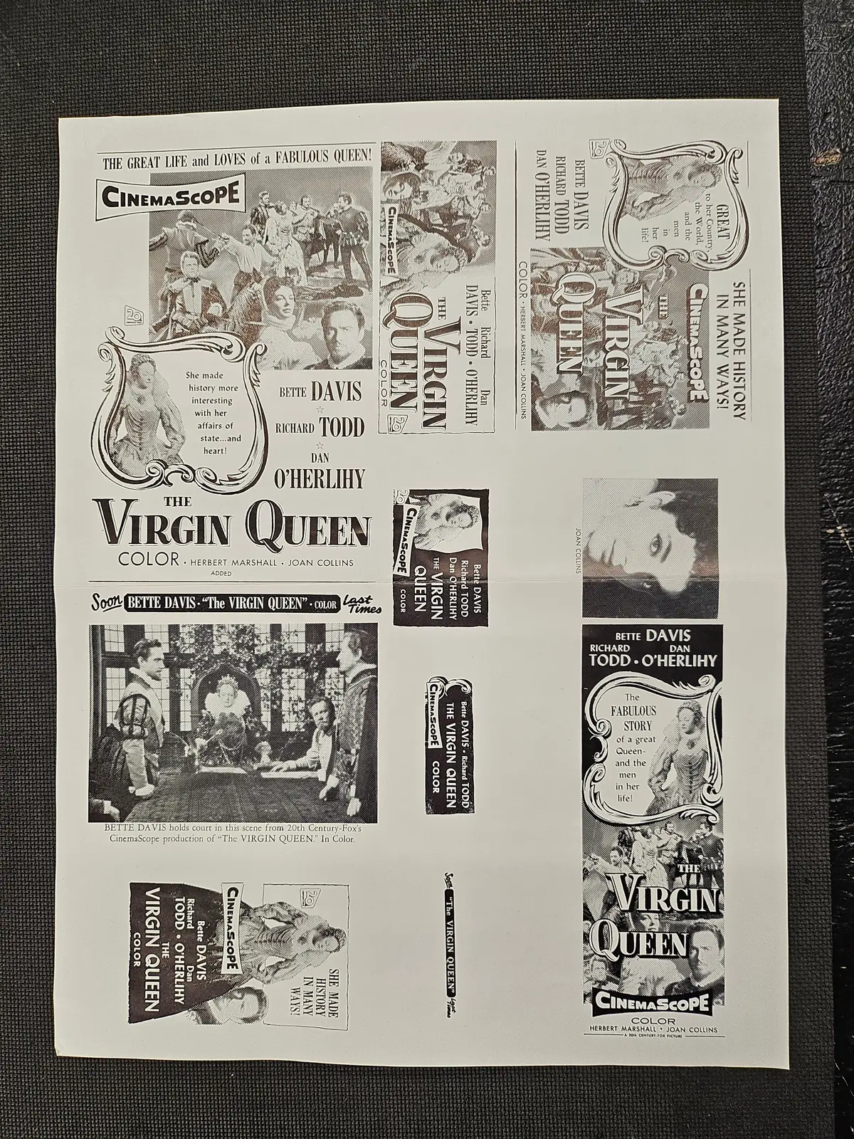 "The Virgin Queen" Original Movie Ad Clip Art Print 1