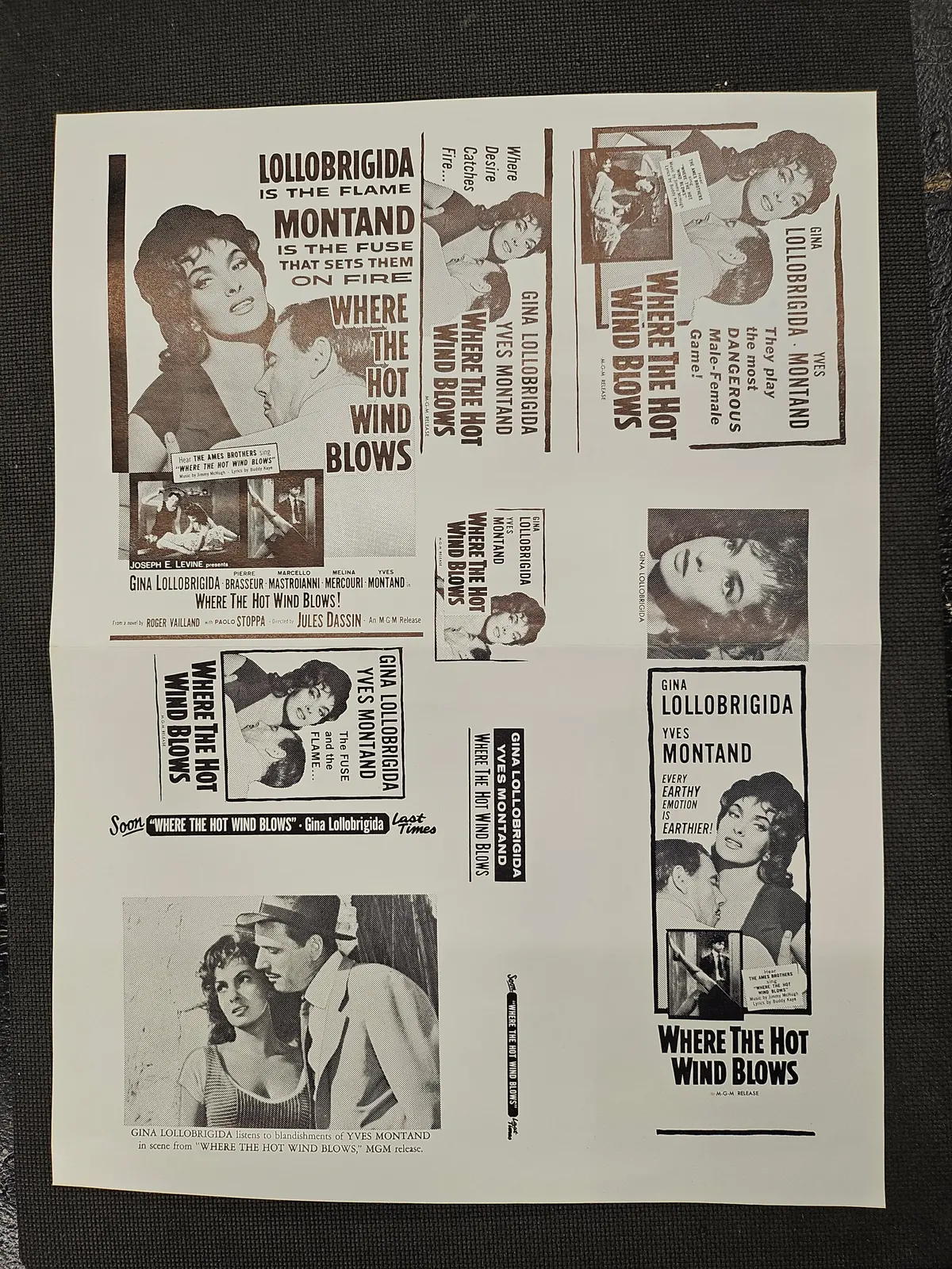 "Where The Hot Wind Blows" Original Movie Ad Clip Art Print 1