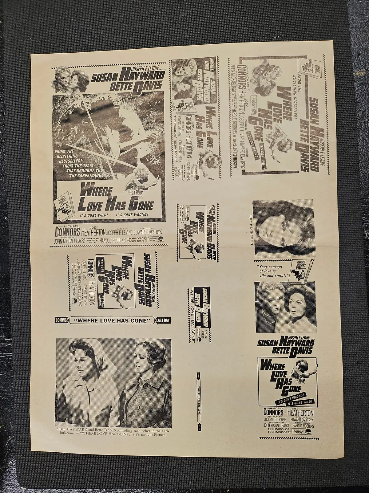 "Where Love Has Gone" Original Movie Ad Clip Art Print 1