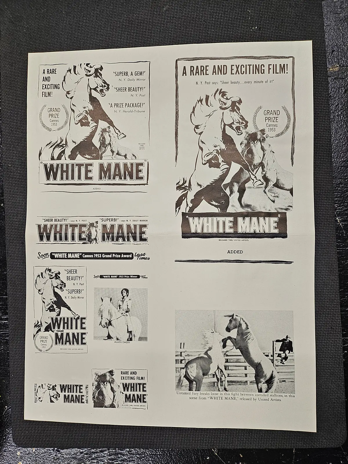 "White Mane" Original Movie Ad Clip Art Print 1