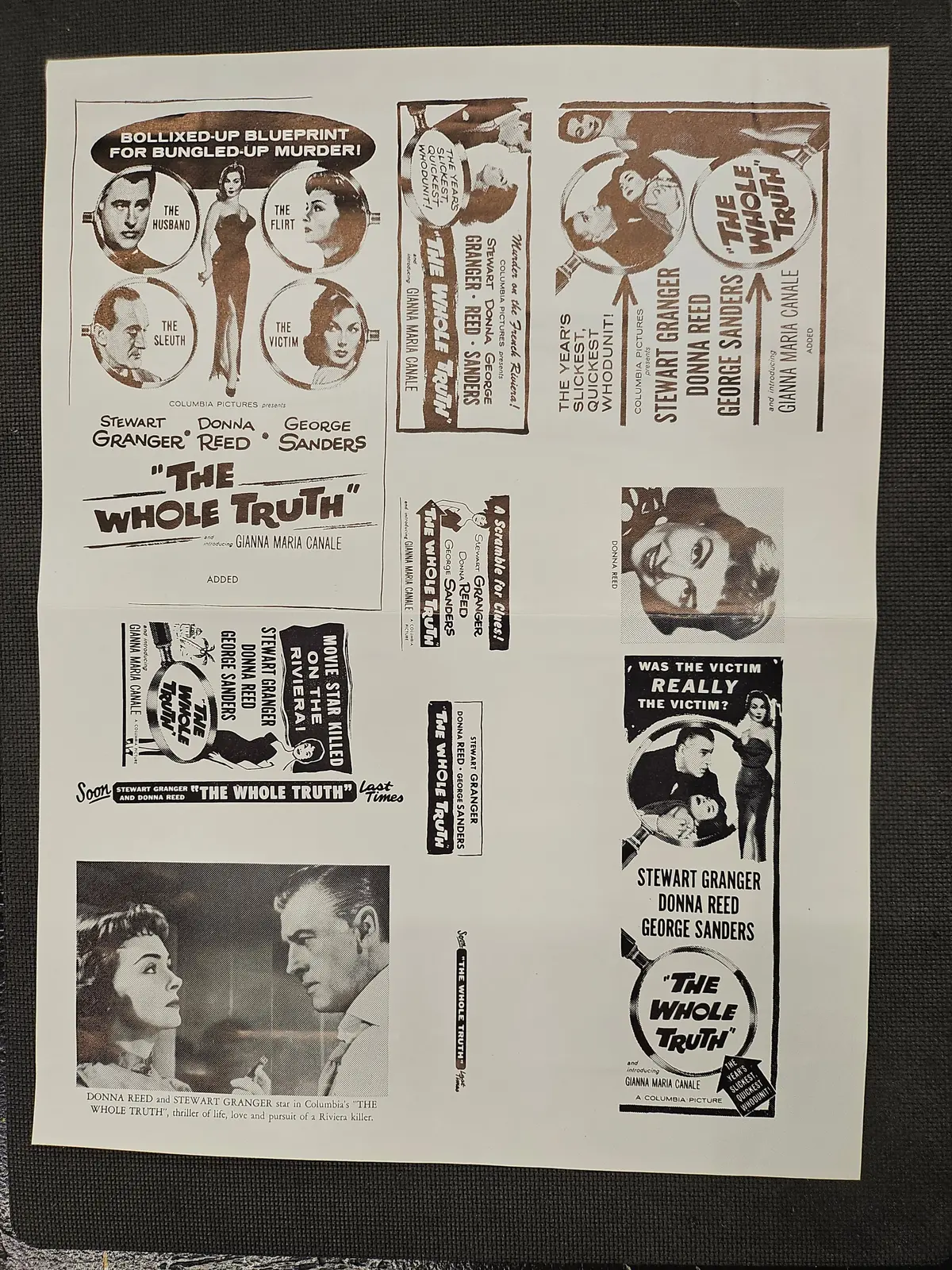 "The Whole Truth" Original Movie Ad Clip Art Print 1