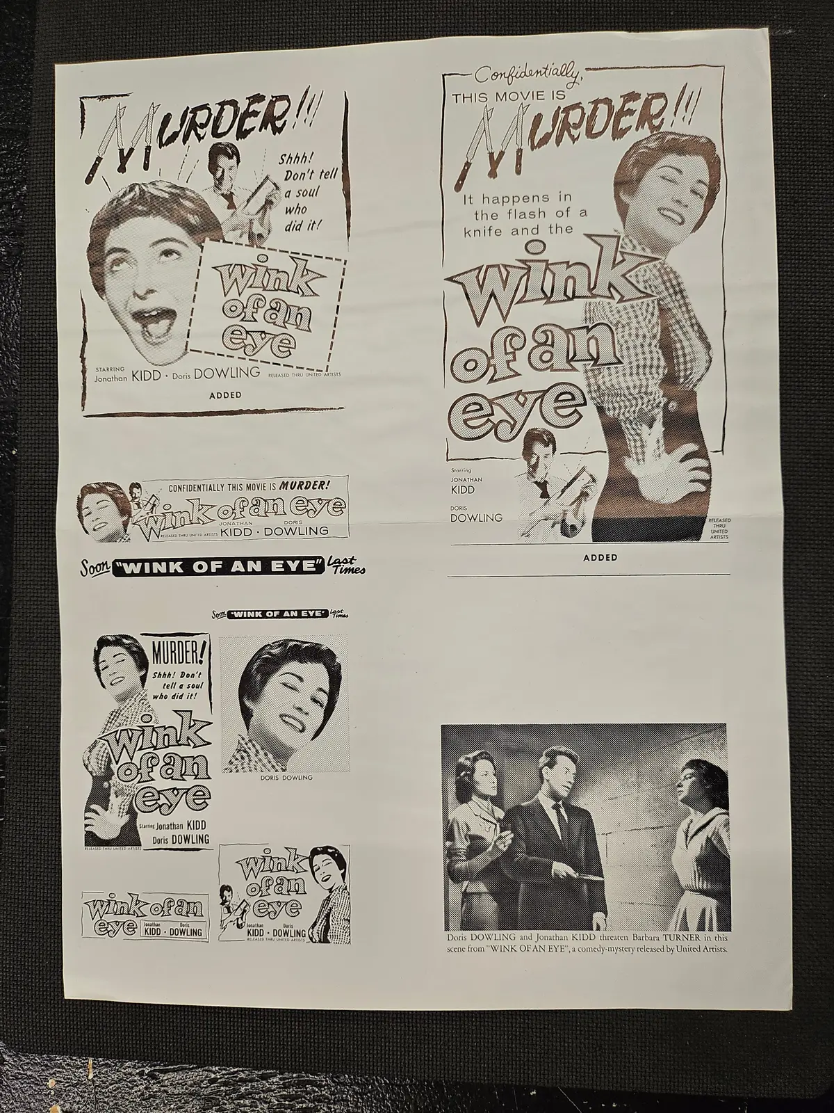 "Wink Of An Eye" Original Movie Ad Clip Art Print 1