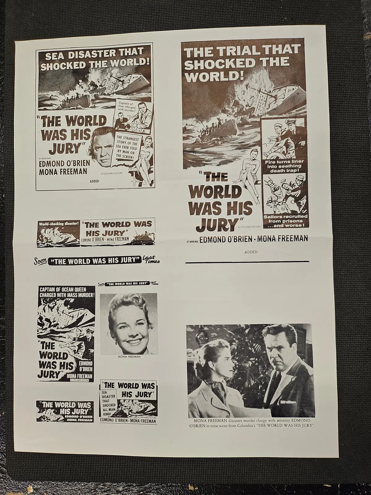 "The World Was His Jury" Original Movie Ad Clip Art Print 1