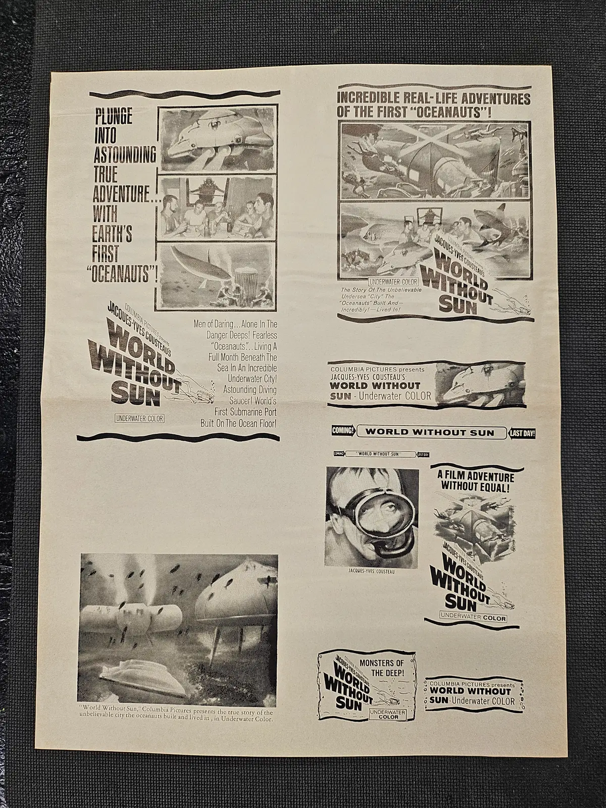 "World Without Sun" Original Movie Ad Clip Art Print 1