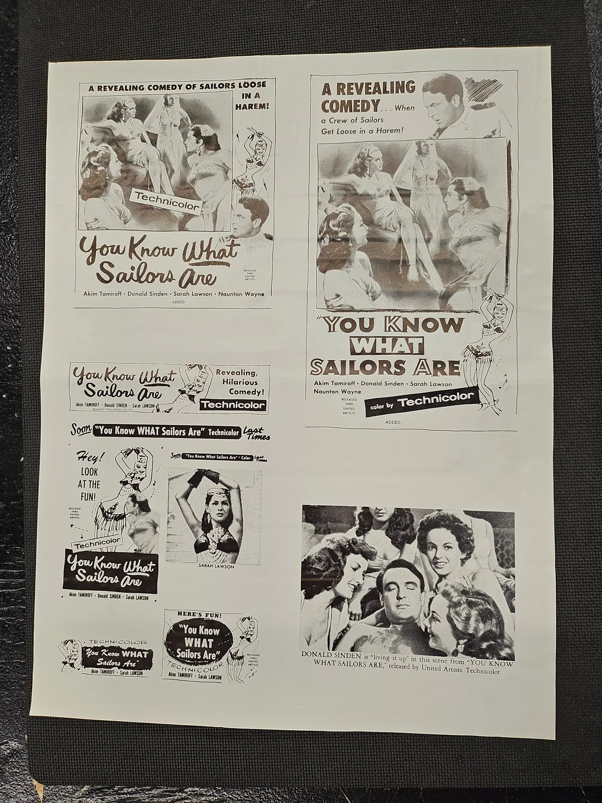 "You Know What Sailors Are" Original Movie Ad Clip Art Print 1