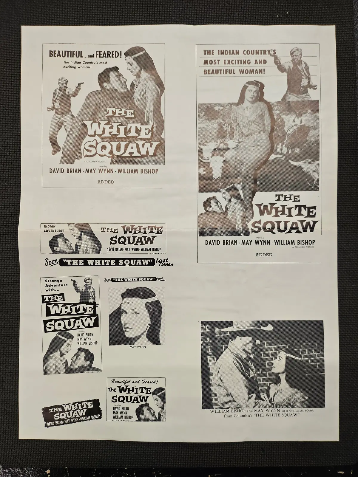 "The White Squaw" Original Movie Ad Clip Art Print 1