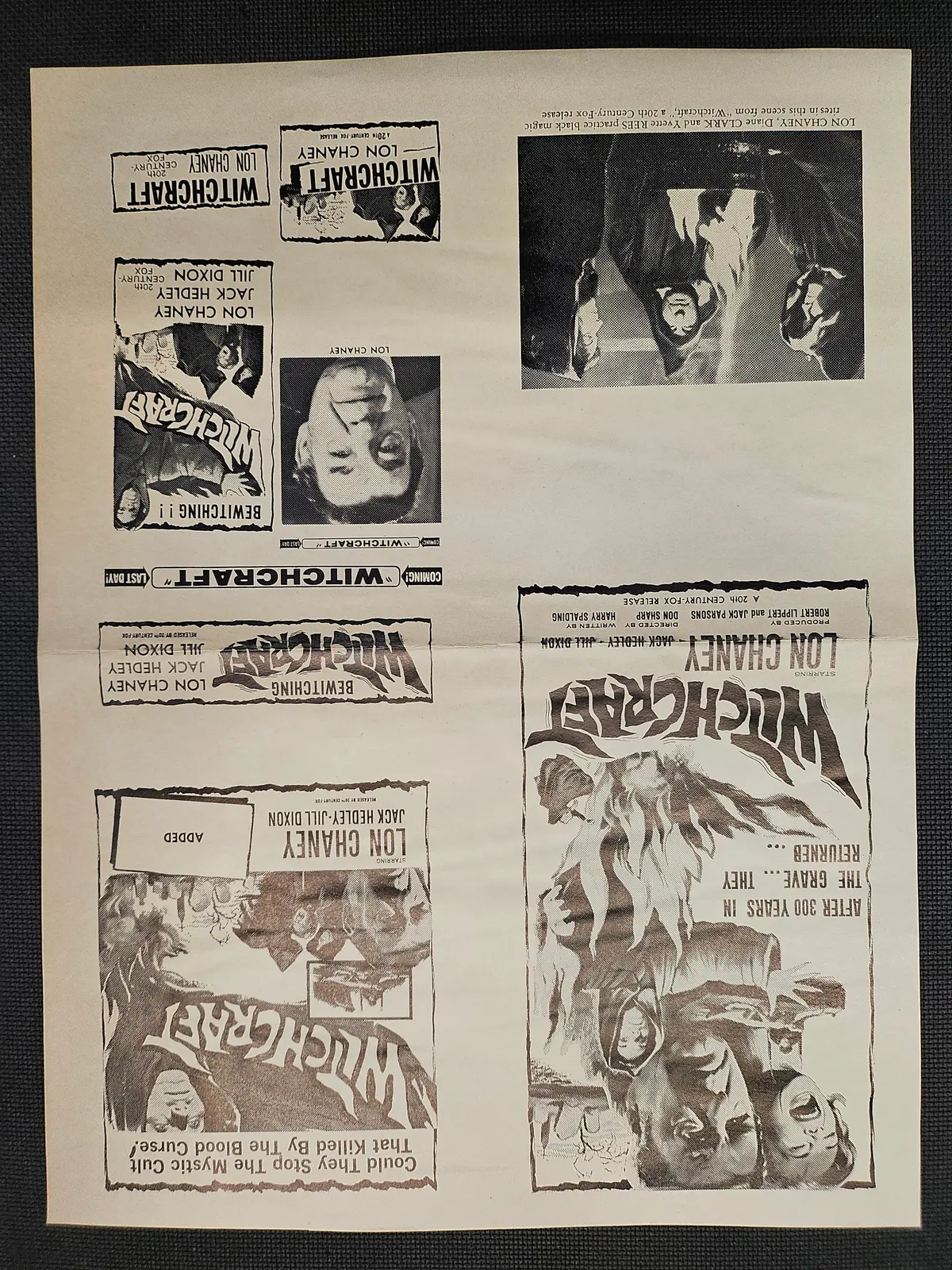 "Witchcraft" Original Movie Ad Mat Mold And Ad Clip Art Print 1