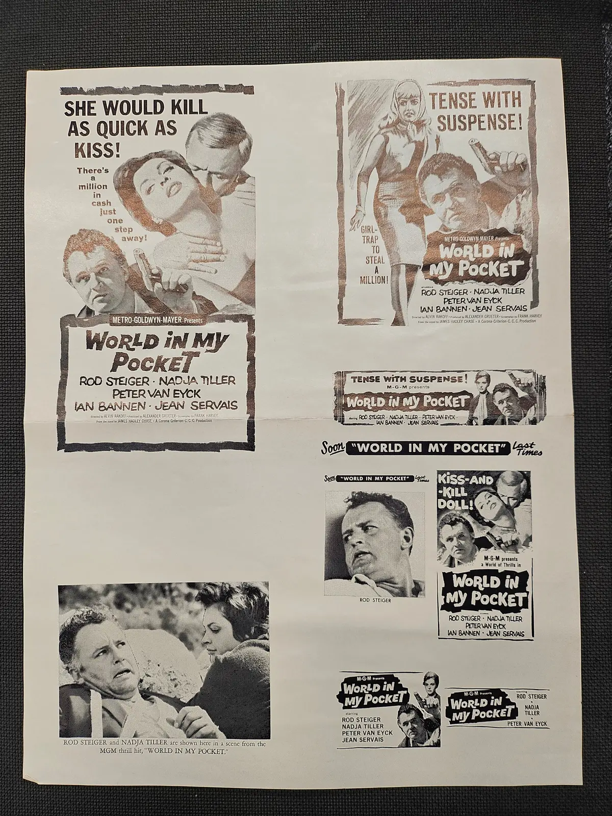 "World In My Pocket" Original Movie Ad Mat Mold And Ad Clip Art Print 1