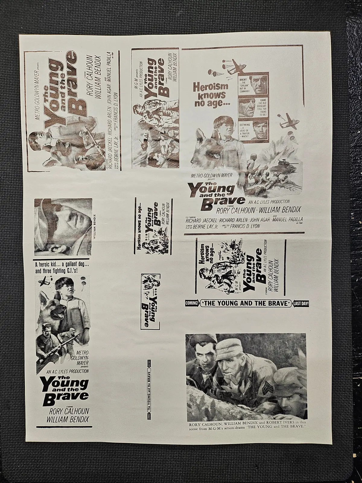 "The Young And The Brave" Original Movie Ad Mat Mold And Ad Clip Art Print 1