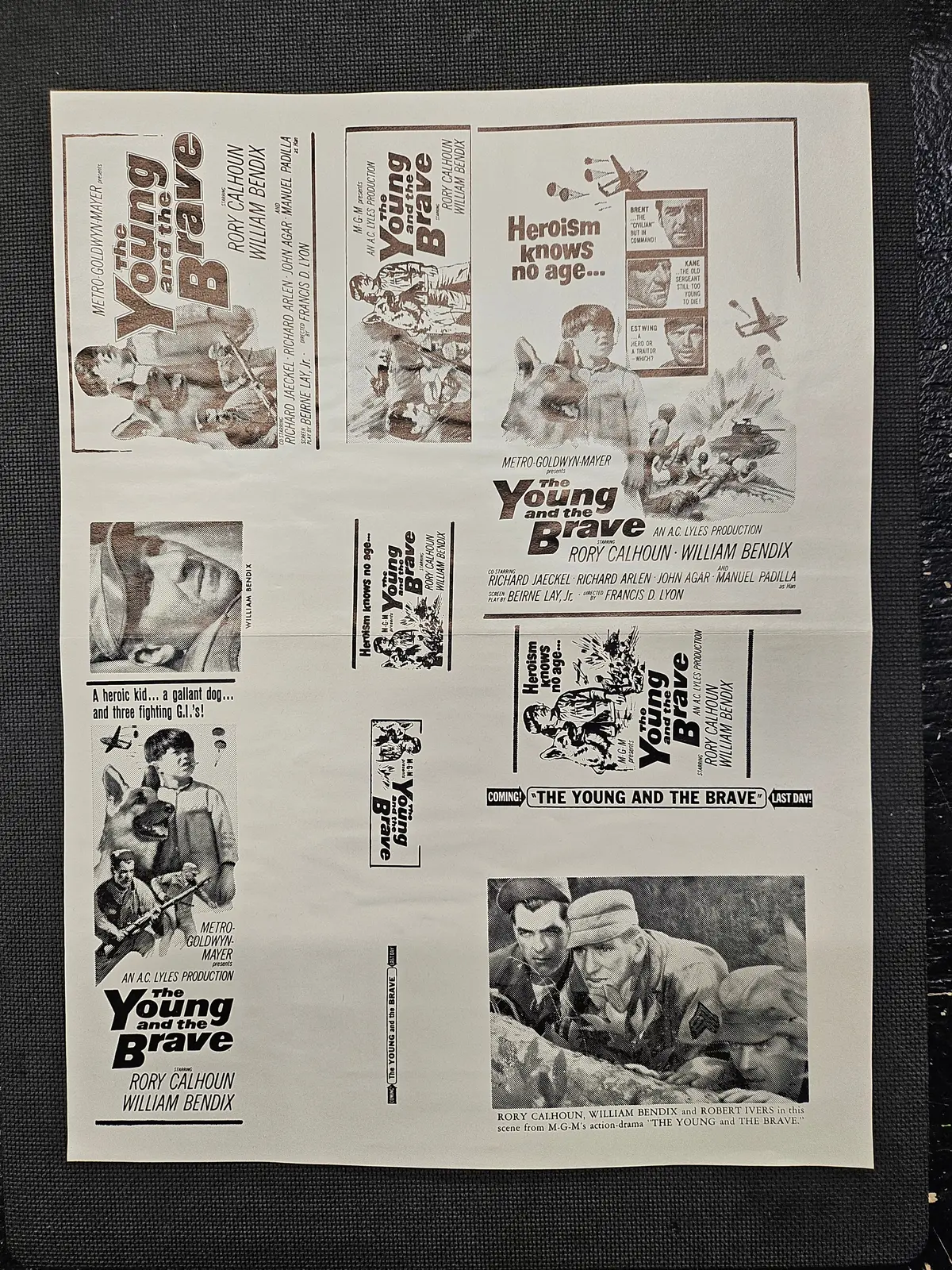 "The Young And The Brave" Original Movie Ad Clip Art Print 1