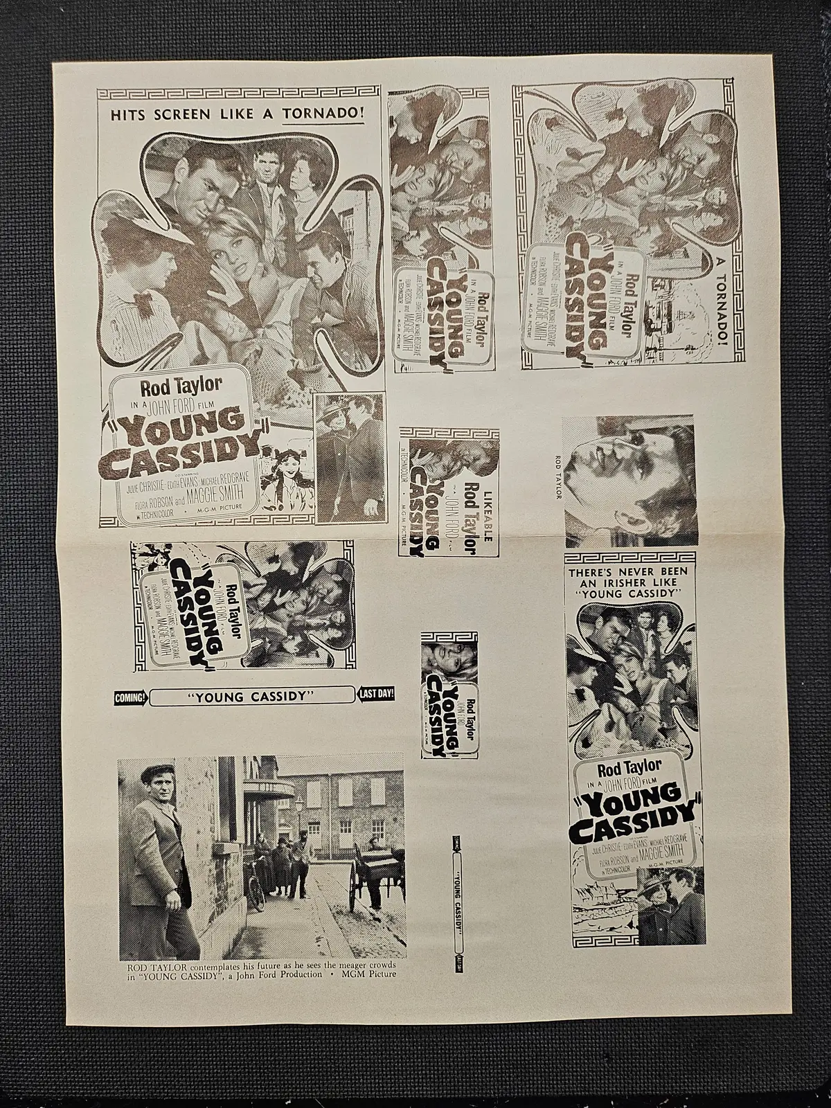 "Young Cassidy" Original Movie Ad Clip Art Print 1
