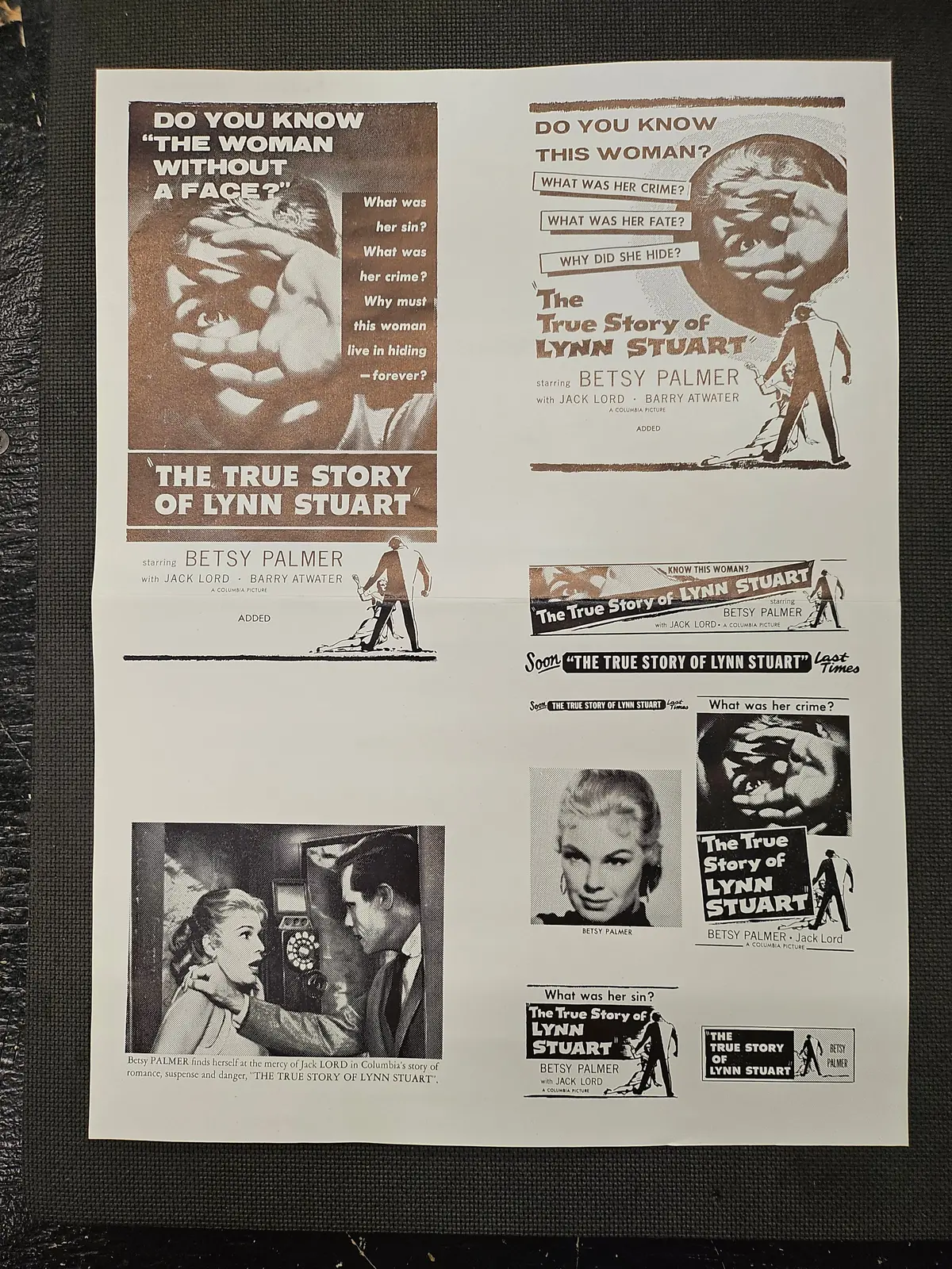 "The True Story Of Lynn Stuart" Original Movie Ad Clip Art Print 1