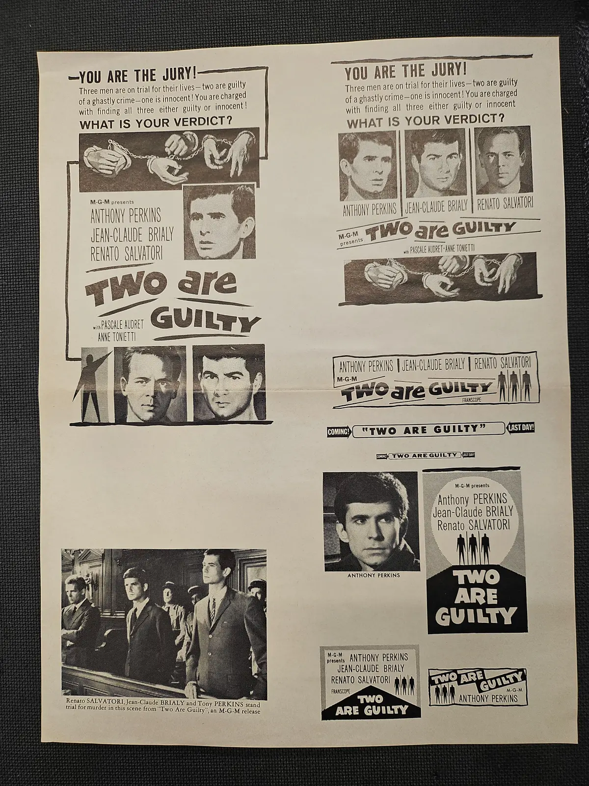 "Two Are Guilty" Original Movie Ad Clip Art Print 1