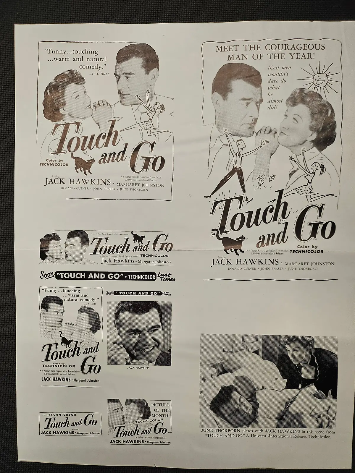 "Touch And Go" Original Movie Ad Clip Art Print 1