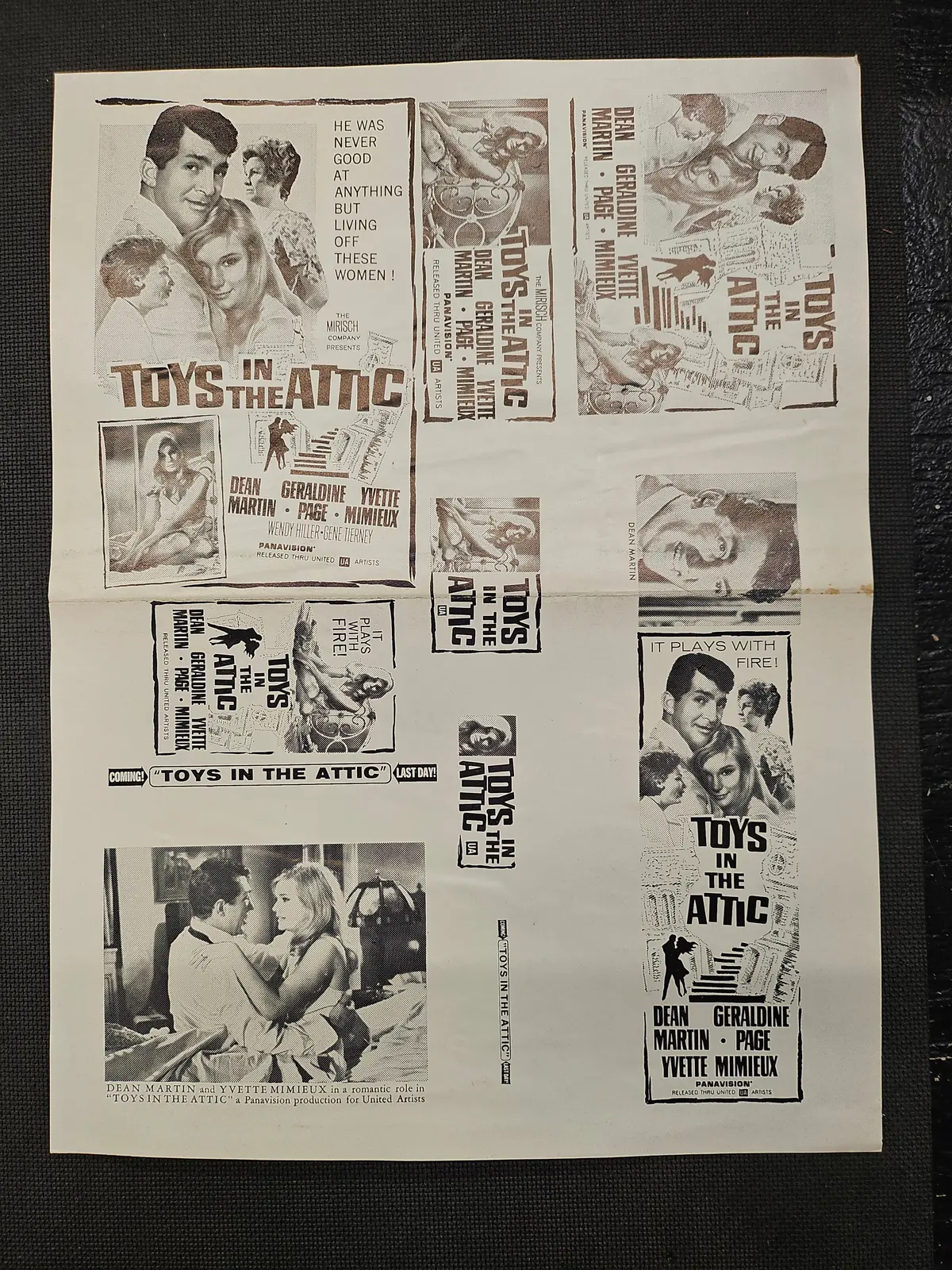 "Toys In The Attic" Original Movie Ad Mat Mold And Ad Clip Art Print 1