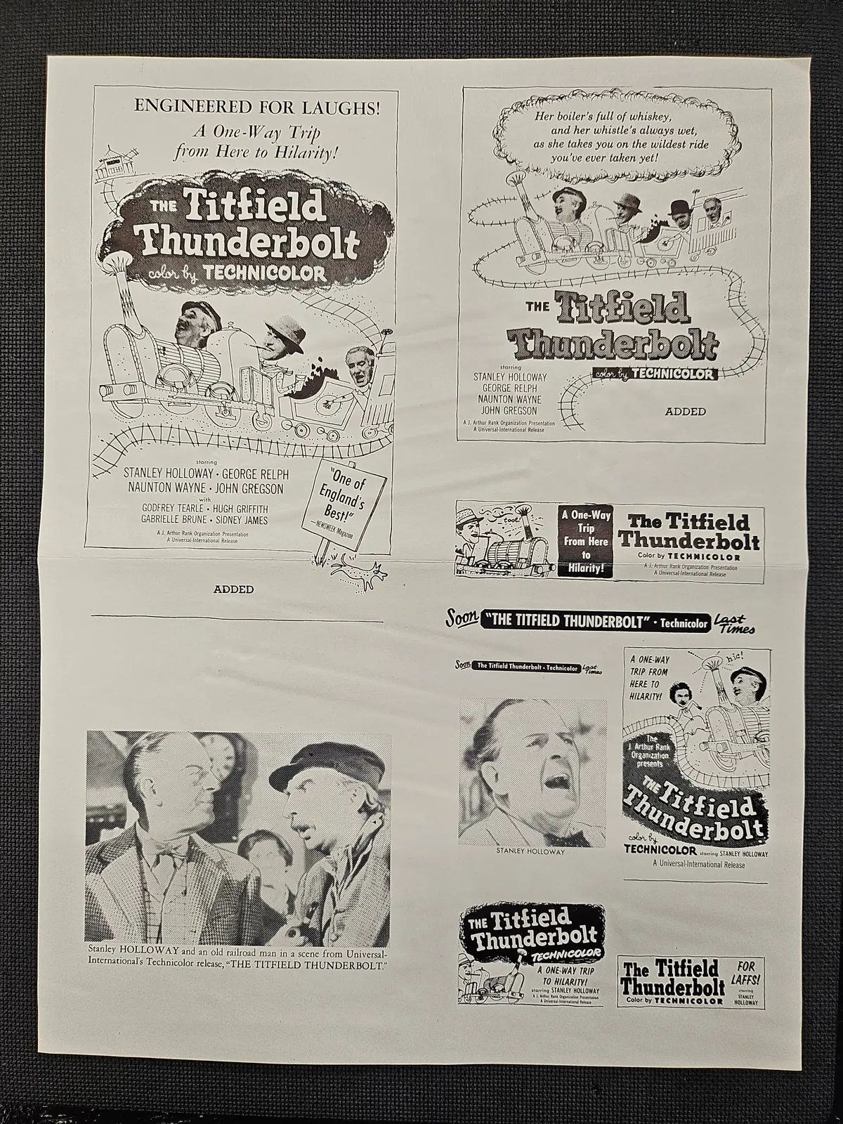 "The Titfield Thunderbolt" Original Movie Ad Clip Art Print 1