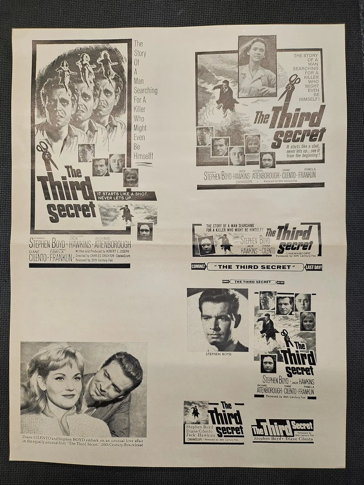 "The Third Secret" Original Movie Ad Clip Art Print 1