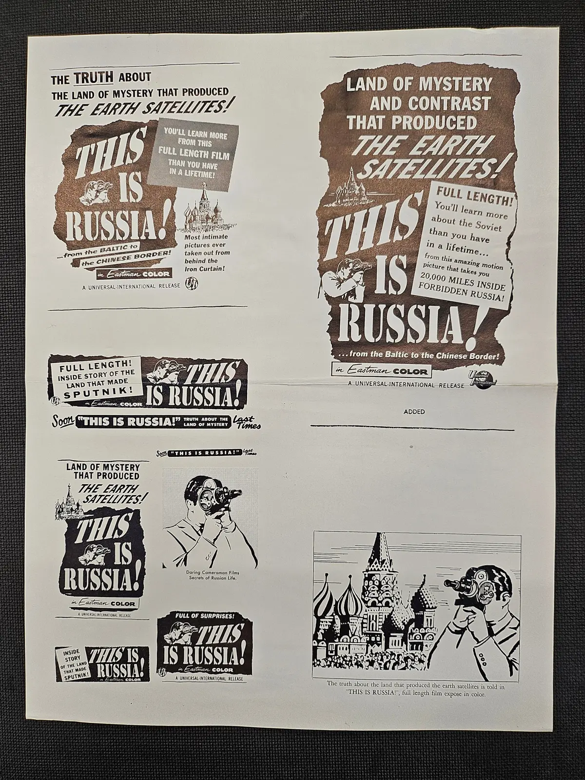 "This Is Russia!" Original Movie Ad Mat Mold And Ad Clip Art Print 1