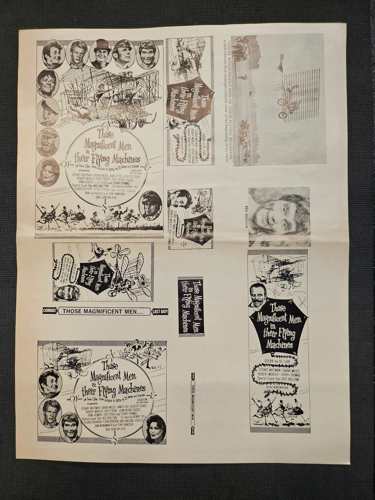 "A Thousand Clowns" Original Movie Ad Mat Mold And Ad Clip Art Print 1