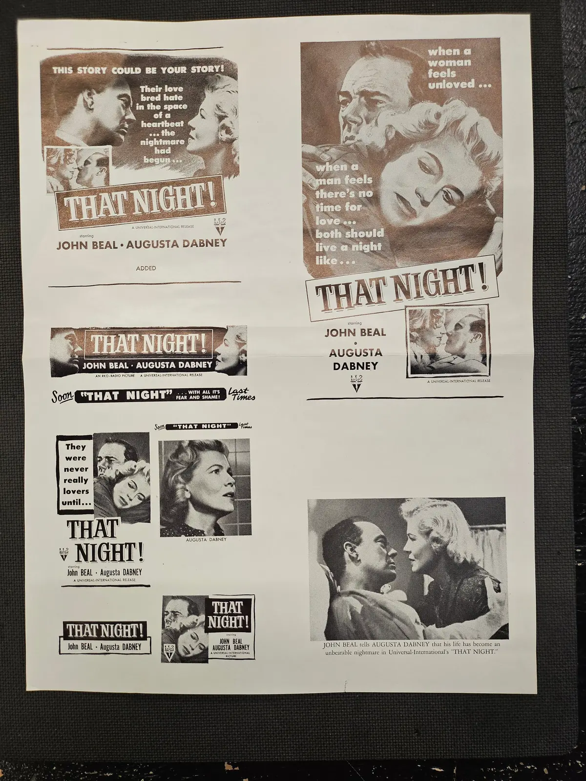 "That Night!" Original Movie Ad Clip Art Print 1