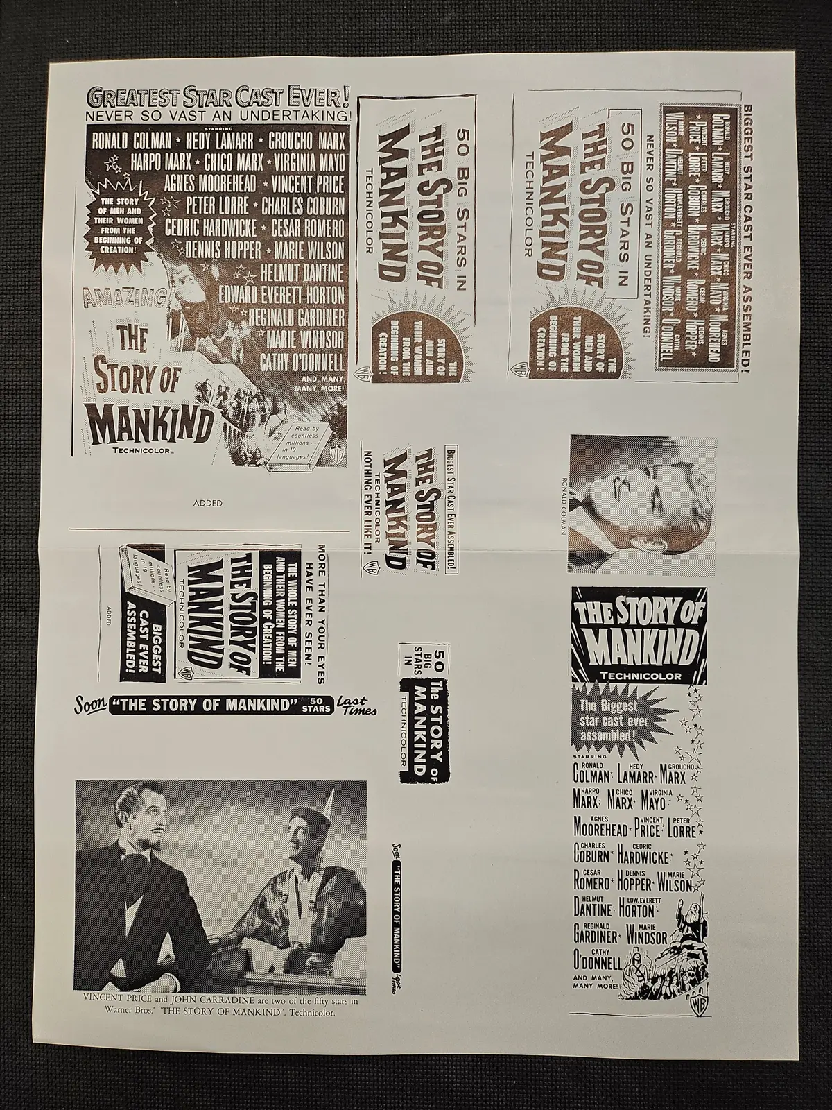 "The Story Of Mankind" Original Movie Ad Clip Art Print 1